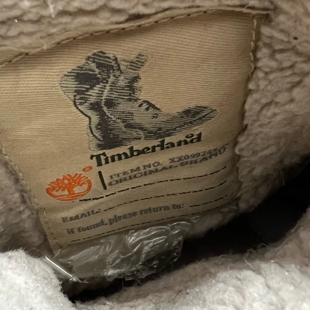 Timberland Women’s Puffer Boots Size 6 Wheat Sherpa Lined Waterproof Lace Up